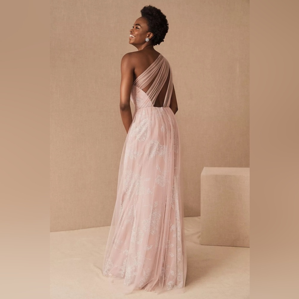 Anthropologie BHLDN Hayley Paige Phoebe Tulle Shimmer Maxi Dress Gown